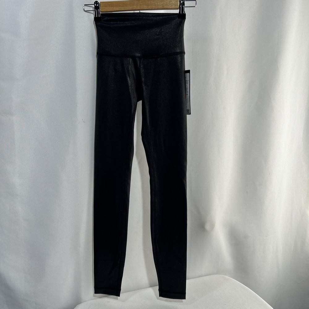 Lululemon Wunder Train HR Tight 28" Foil Leggings Women's Sz 2 LW5DPYS